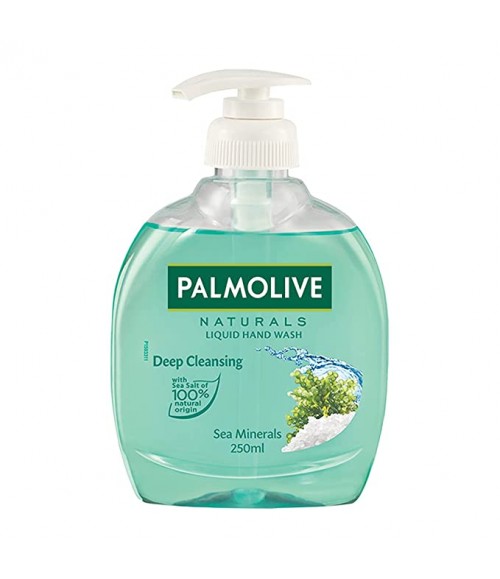 Palmolive Naturals Sea Minerals Liquid Hand Wash, 250ml Dispenser Bottle, Remove 99.9% of Germs, Refreshing Fragrance